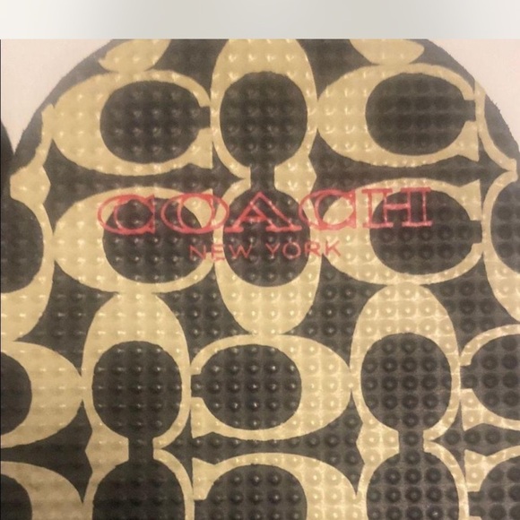 Coach Womens Amel Monogram Thong Flip Flop Rubber Bow size 7/8 NWT - Picture 5 of 6
